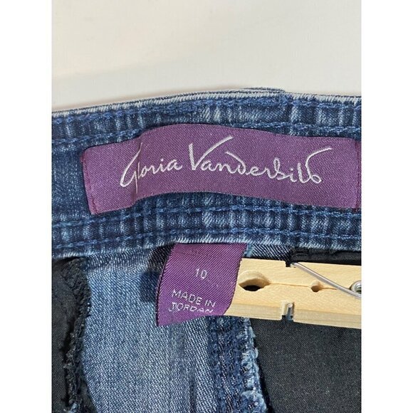Gloria Vanderbilt Straight Leg Denim Jeans Blue Stretchy Women’s Size 10 - Picture 4 of 10